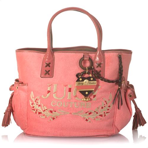 Juicy Couture Heart & Tassel Heritage Terry Tote
