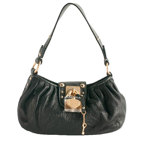Juicy Couture Leather Flap Hobo Handbag