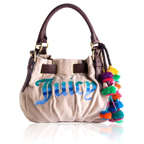 Juicy Couture Ombre Logo Pom-Pom Tote