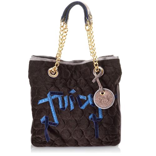 Juicy Couture Quilted Circles Velour Tote