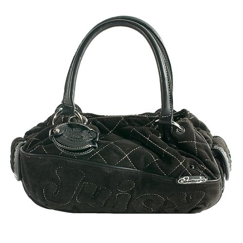 Juicy Couture Quilted Velour Satchel Handbag