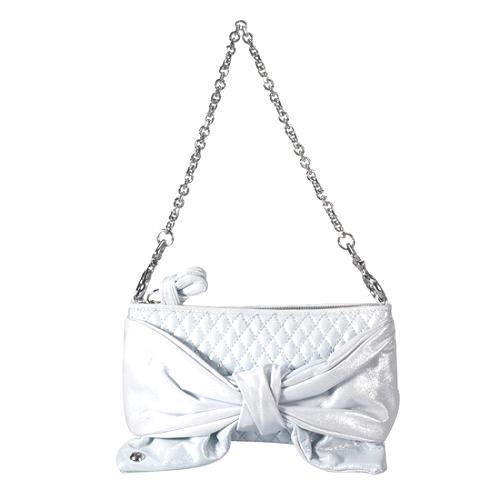 Juicy Couture Shimmer Leather Bow Shoulder Handbag