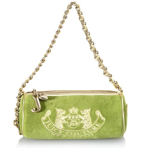 Juicy Couture Small Velour Barrel Shoulder Handbag