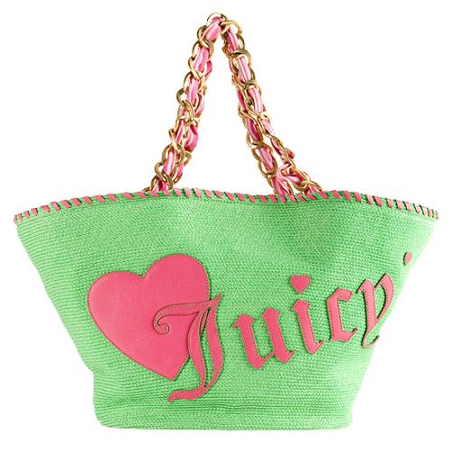 Juicy Couture Straw Basket Tote