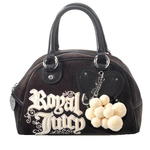 Juicy Couture Velour Bowler Satchel Handbag 