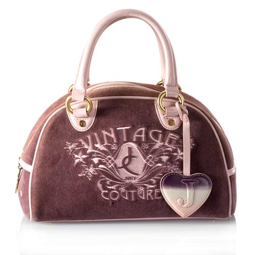 Juicy Couture Velour Bowler Satchel Handbag