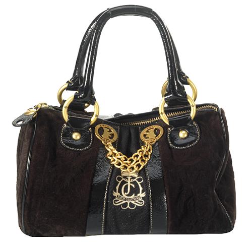 Juicy Couture Velour Bowler Satchel Handbag