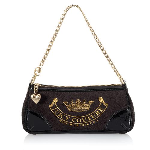 Juicy Couture Velour Chain Shoulder Handbag