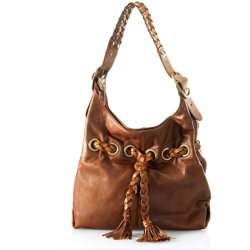 Kooba Braided Leather 'Carla' Hobo Handbag
