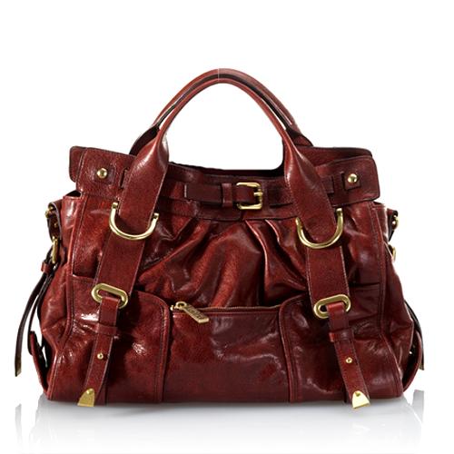 Kooba Carter Leather Satchel Handbag