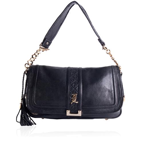 L.A.M.B. Leather Pavia Flap Shoulder Handbag