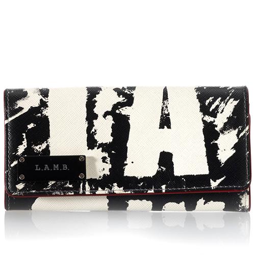 L.A.M.B. Signature Flap Clutch Wallet