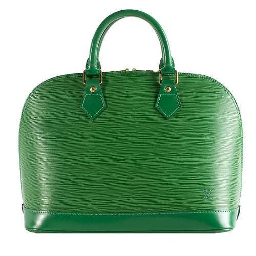 Louis Vuitton Borneo Green Epi Leather Alma Satchel Handbag