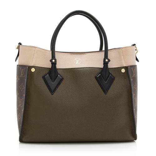 Louis Vuitton, Bags, Louis Vuitton Calfskin Monogram Canvas On My Side Mm  Tote