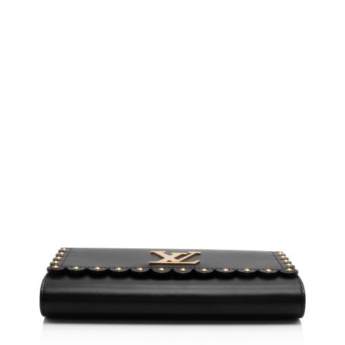 Louis Vuitton Calfskin Studded Chain Louise Shoulder Bag