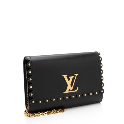 Louis Vuitton Calfskin Studded Chain Louise Shoulder Bag