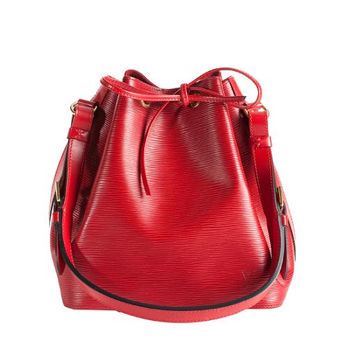 Louis Vuitton Castillian Red Epi Leather Petit Noe Shoulder Bag