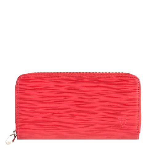 Louis Vuitton Castillian Red Epi Leather Zippy Wallet