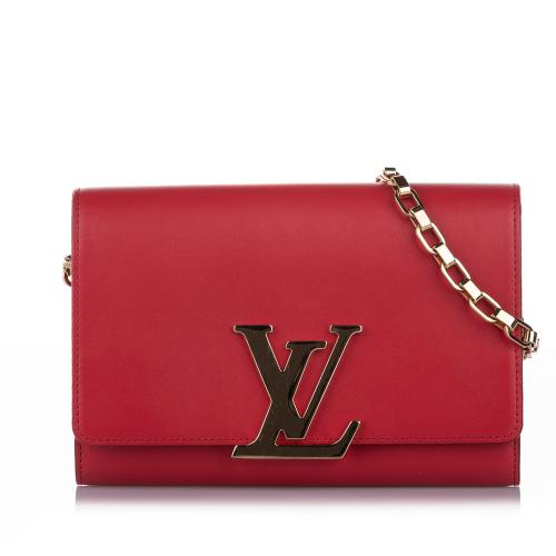 Louis Vuitton Chain Louise Clutch Leather GM