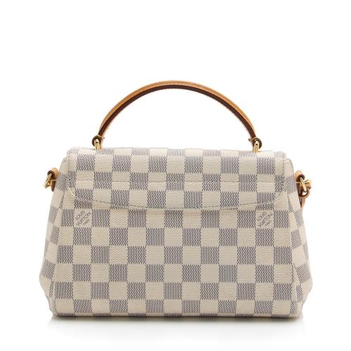 Louis Vuitton White And Blue Damier Azur Coated Canvas Croisette