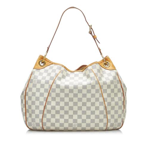 Louis Vuitton Galliera PM White Damier Azur Shoulder Tote Bag at