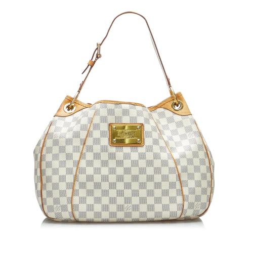 White Louis Vuitton Damier Azur Galliera PM Shoulder Bag