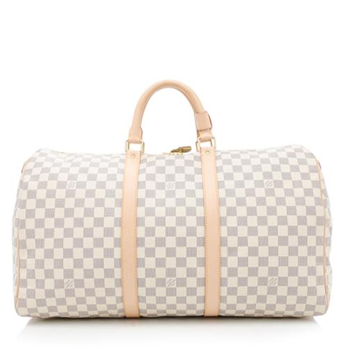 Louis Vuitton Damier Azur Keepall 50 Duffle Bag