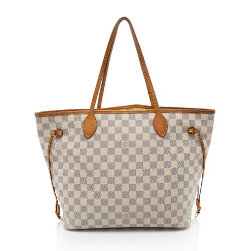 Authentic $2030 Louis Vuitton Neverfull MM Tote Bag Beige