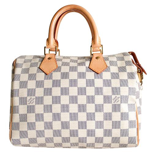 Louis Vuitton Damier Azur Speedy 25 Satchel Handbag