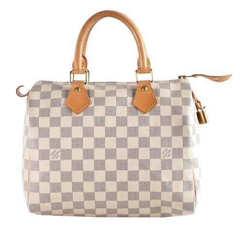 Louis Vuitton Damier Azur Speedy 25 Satchel Handbag