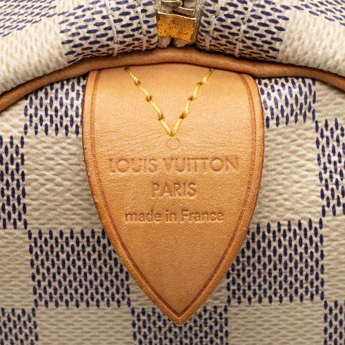 Louis Vuitton Damier Azur Speedy 30 Satchel