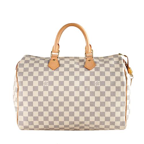 Louis Vuitton Damier Azur Speedy 35 Satchel Bag