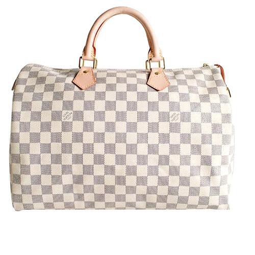 Louis Vuitton Damier Azur Speedy 35 Satchel Handbag