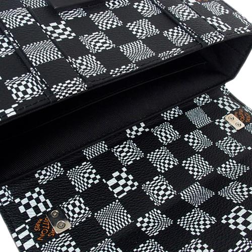 Louis Vuitton Virgil Abloh Black And White Damier Distorted Coated