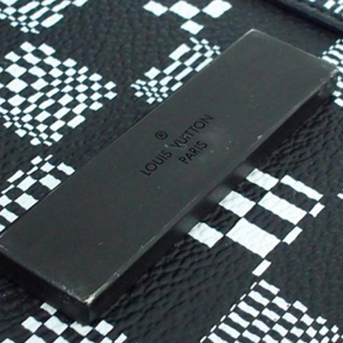 Louis Vuitton Virgil Abloh Black And White Damier Distorted Coated