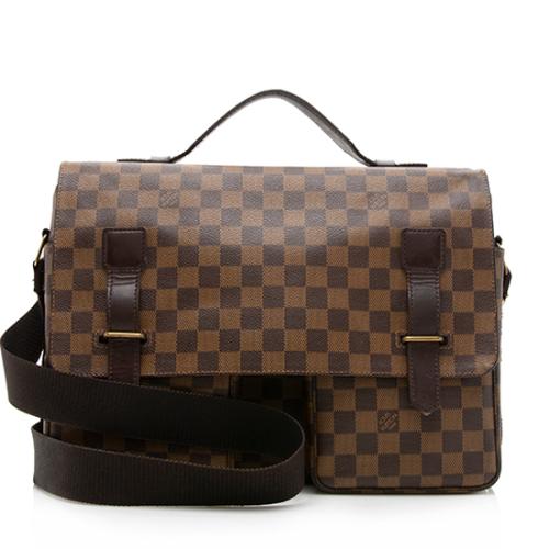 Louis+Vuitton+Broadway+Shoulder+Bag+Brown+Leather for sale online