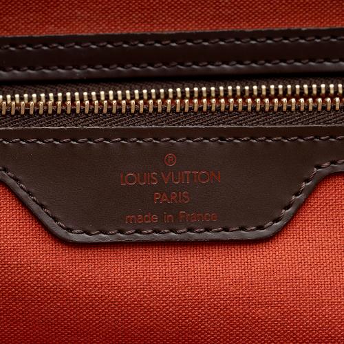 Louis Vuitton Paris Womens Chelsea Damier Ebene Canvas Tote Handbag Brown