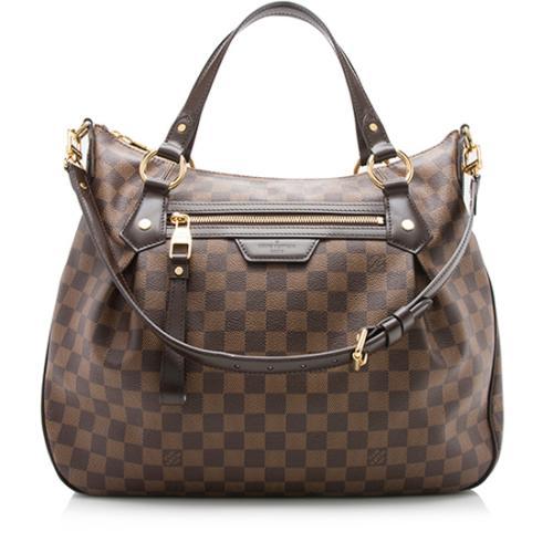 Louis Vuitton Damier Ebene Canvas Evora MM Bag at 1stDibs