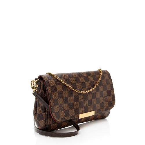 Louis Vuitton Damier Ebene Favorite MM Shoulder Bag
