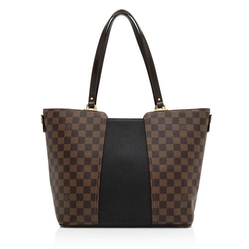 LOUIS VUITTON Jersey Damier Ebene Tote Bag Black