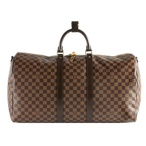 Louis Vuitton Damier Ebene Keepall Bandouliere 45 Duffle Bag