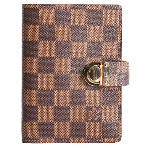 LOUIS VUITTON Damier Ebene Koala Small Ring Agenda Cover Red