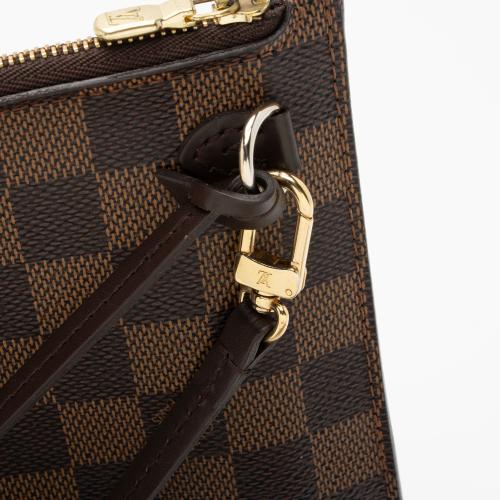 LOUIS VUITTON Pochette Wristlet Pouch Damier Ebene Neverfull GM Brown