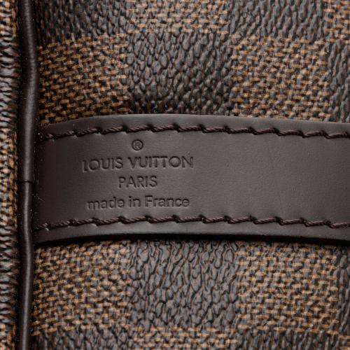 Louis Vuitton Limited Edition Damier Ebene Patches Speedy Bandouliere 30 Satchel