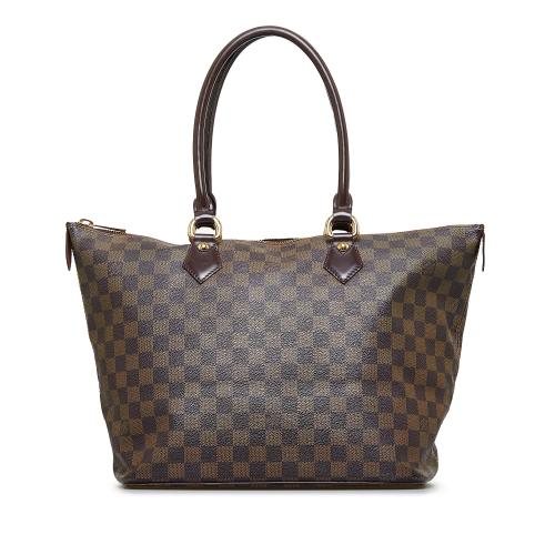 LOUIS VUITTON Damier Ebene Saleya MM Shoulder Handbag