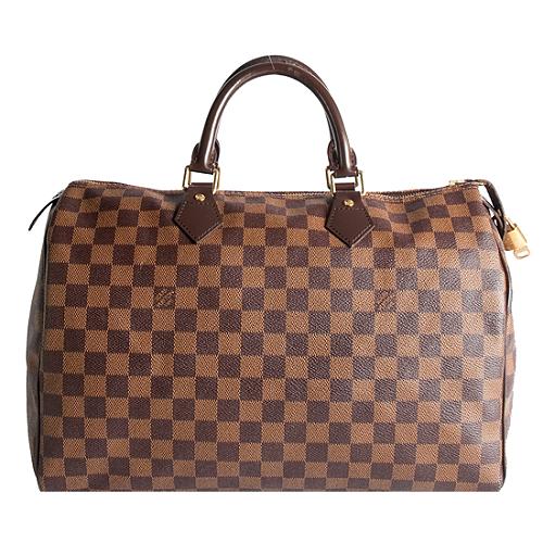 Louis Vuitton Damier Ebene Speedy 35 Satchel Handbag