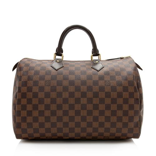 Louis Vuitton Damier Ebene Speedy 35 Satchel