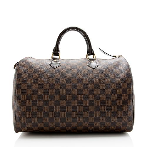 Louis Vuitton Damier Ebene Speedy 35 Satchel