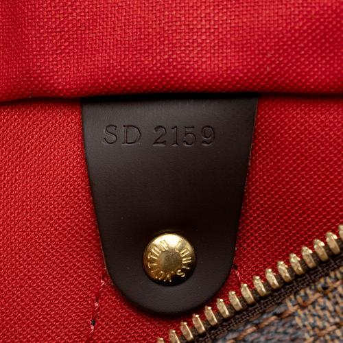 Louis Vuitton Damier Ebene Red Speedy Bandouliere 25 - A World Of