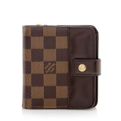 Louis Vuitton Damier Ebene Zipped Compact Wallet